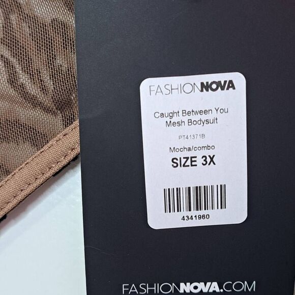 Fashion Nova Women's Plus Size Caught Between You Mesh Bodysuit 3X NWT - Picture 6 of 9